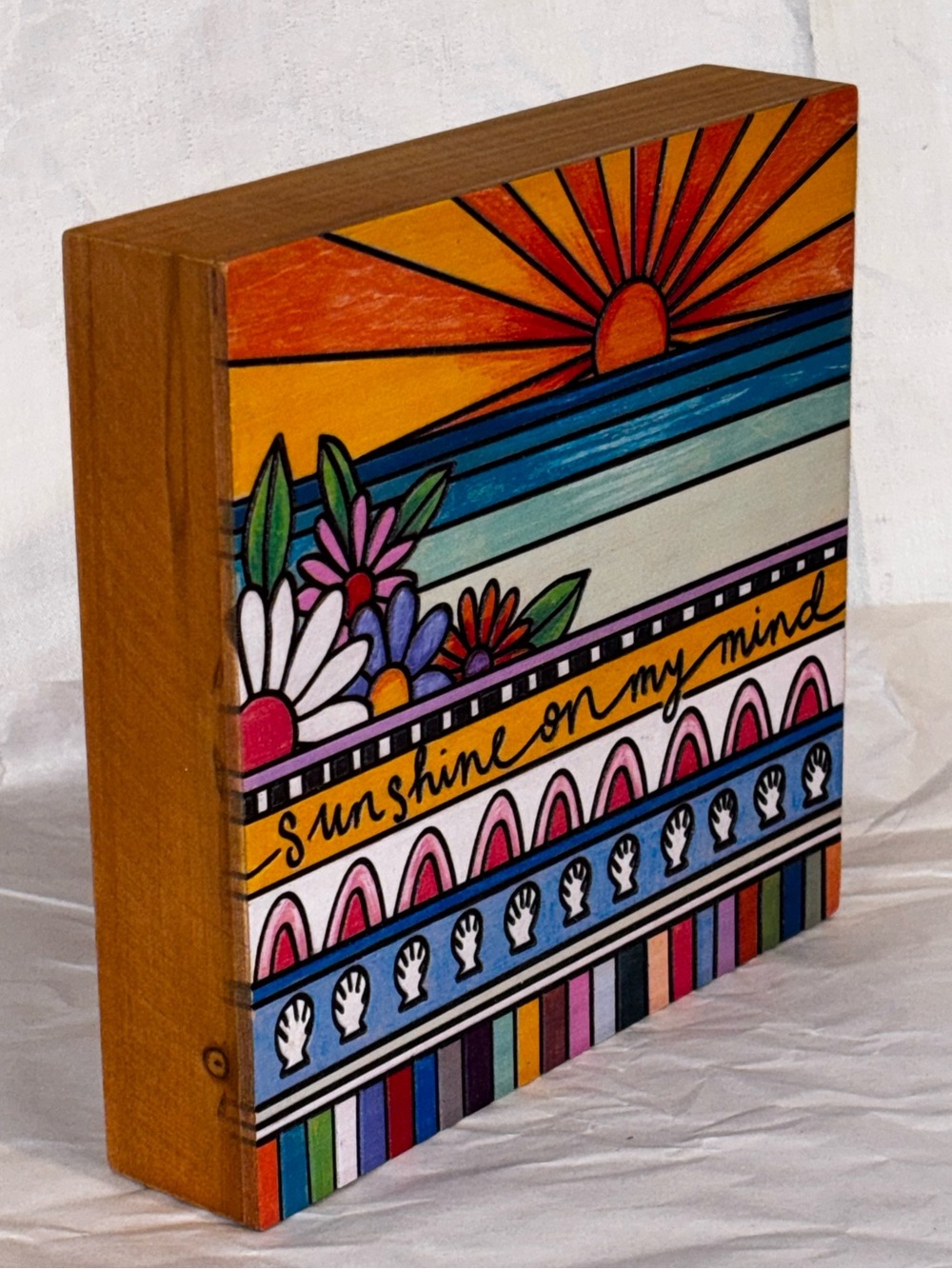 Primatives By Kathy “You Are My Sunshine” Wood Wall Plaque, 8x8x1.5